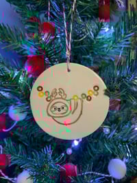Image 2 of Christmas Sloth decoration