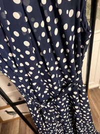 Image 2 of blue polka dot long dress