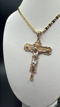 Image 3 of GOLD JESUS CROSS NECKLACE