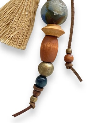 Image of BEAD & TASSEL BAG CHARM #5