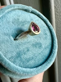 Image 16 of pink spinel ring with sterling silver twig band . size 5.25