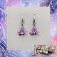 Cute Jumping Spider Dangle Earrings 