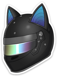 Furry Helmet Sticker 