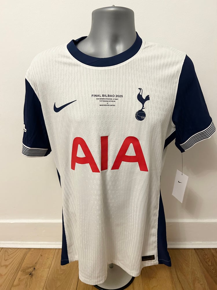 Image of Tottenham Hotspur “VAN DE VEN 37” Vaporknit 2024/25 Home Europa Final Shirt,  L