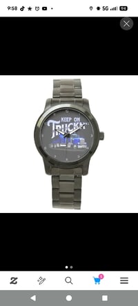 Image 3 of KEEP TRUCKIN' WITH BIG RIG MEN'S WATCH WITH Rubber WRIST BAND
