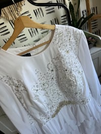 Image 3 of White sequins layers dress 