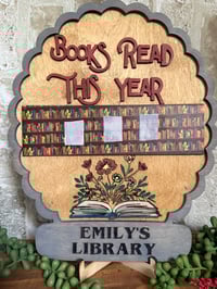 Image 3 of Personalized Book Tracker Sign 