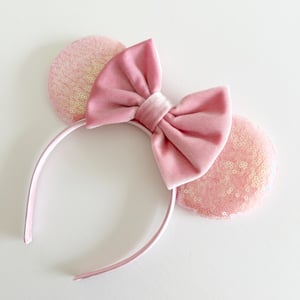 Image of Iridescent Mouse Ears with 5” Velvet Bow