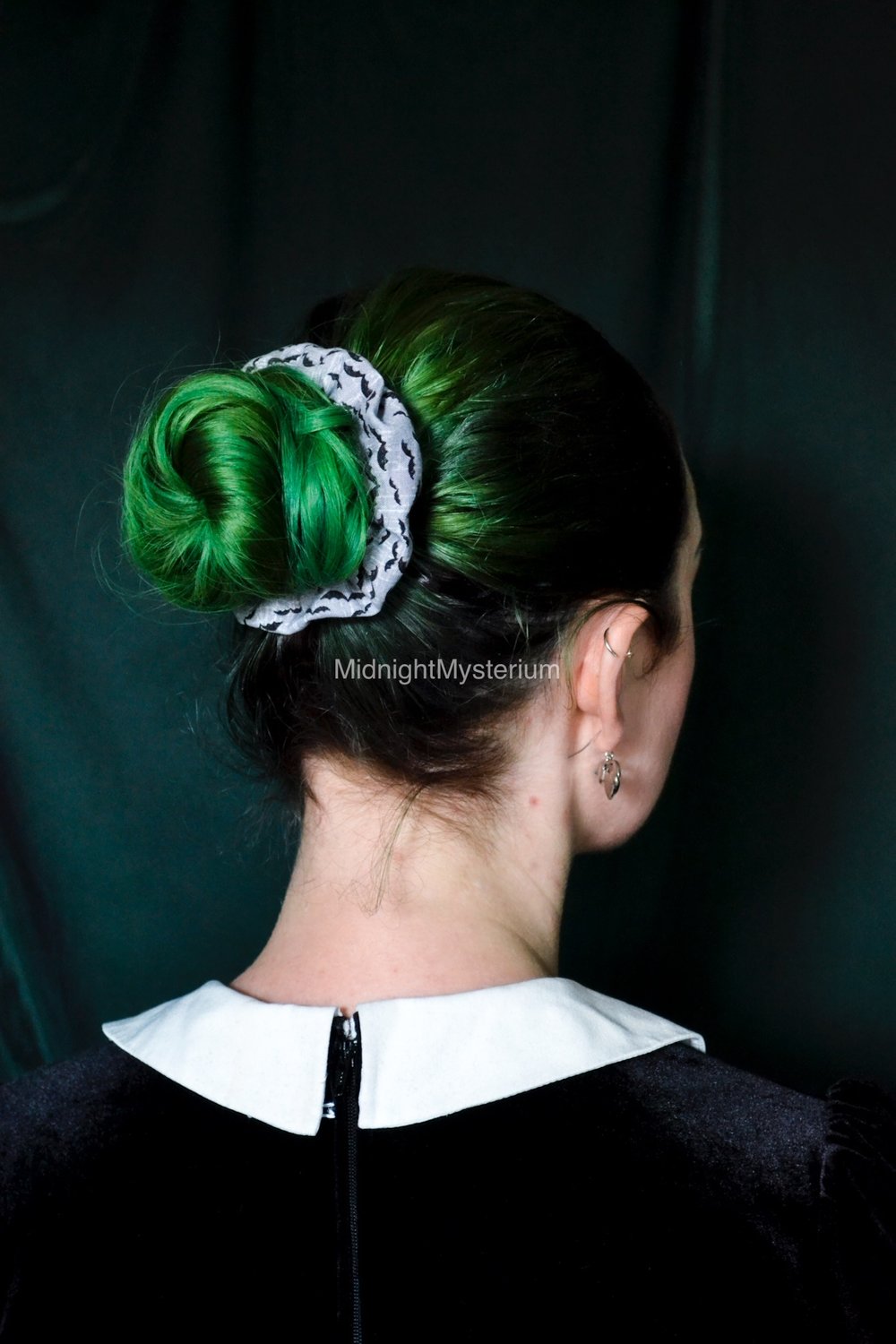 Grey Bat Scrunchie