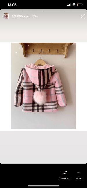 Image of Pixie hood Pom coat 