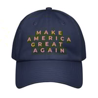 Image 1 of Make America Great Again Trump Vance Navy and Gold Under Armour® dad hat