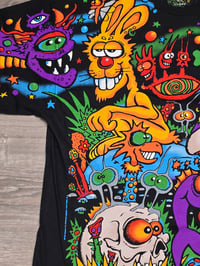 Image 3 of Hand Signed Black Zidzoii (All Over) T-Shirt 9/2025 Release. With 1/1 Certificate of Authentication