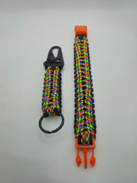 Image 4 of Inferno Pop Set – Bracelet + Keychain | BlackhawkBraids #39