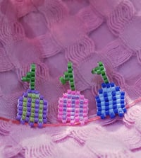 Image 1 of Tulip Drop Beaded Charm – Handmade Floral Pendant