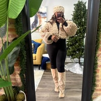 Image 4 of Chunky Tan Knit Crop (NEW)