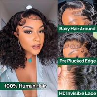 Image 3 of Deep Wave Bob Lace Front Wig