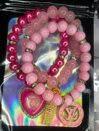 Designer inspired bracelets pink