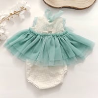 Image 1 of Sitter girls set April | size 9-12 months | turquoise | cream