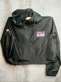 Image 1 of 🌹women’s crop windbreaker - Black