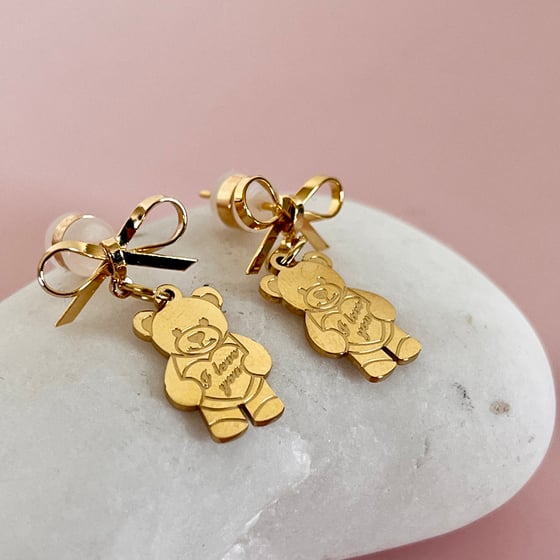 Image of Cute Bear and Bow drops