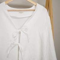 Image 4 of Tie Up Long Sleeve / White