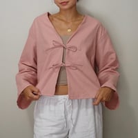 Image 1 of Tie Up Long Sleeve / Dusty Pink