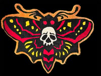 Image 3 of Deathshead moth wall hanger tapestry 