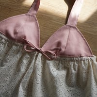Image 3 of Babydoll Top / Pink & Cream