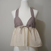 Image 3 of Babydoll Top / Brown Gingham