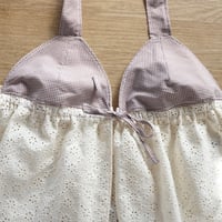 Image 2 of Babydoll Top / Brown Gingham