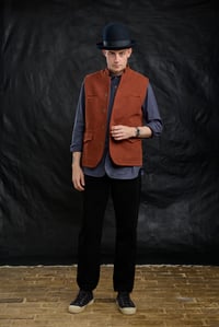 Image 2 of Paris Worker Gilet - Rust £265.00