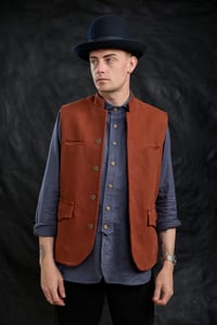 Image 8 of Paris Worker Gilet - Rust £265.00