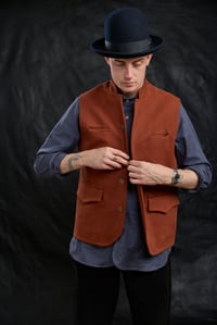 Image 5 of Paris Worker Gilet - Rust £265.00