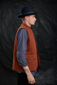 Image 12 of Paris Worker Gilet - Rust £265.00