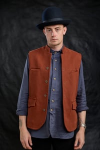 Image 4 of Paris Worker Gilet - Rust £265.00