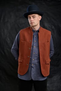 Image 16 of Paris Worker Gilet - Rust £265.00
