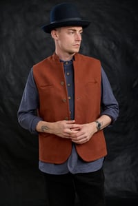 Image 17 of Paris Worker Gilet - Rust £265.00