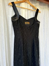 Image 5 of Vintage little black dress with long sheer overlay