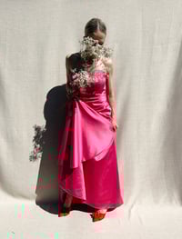 Image 1 of Pink strapless bridesmaid / evening formal dress