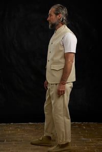 Image 6 of Paris Worker Gilet - cream 