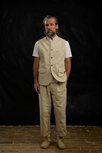 Image 3 of Paris Worker Gilet - cream 