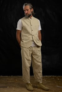 Image 4 of Paris Worker Gilet - cream 