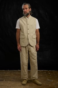 Image 13 of Paris Worker Gilet - cream 