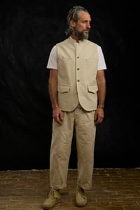 Image 14 of Paris Worker Gilet - cream 