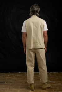 Image 11 of Paris Worker Gilet - cream 