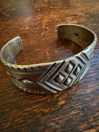 Image 5 of WL&A Handmade Ingot Old Style Repoussé Four Directions Cuff - Size 7" to 7.5" Wrist