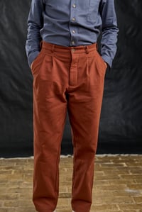Image 3 of Club Trouser - Rust 