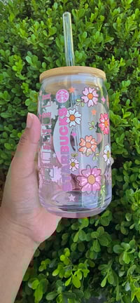 Image 4 of Princess Peaches 🍑 16-ounce glass includes straw and straw washing brush 