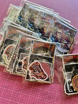 SLAP CITY BUNDLES 1 OF EACH LEFT - PRINT, STICKERS, TRADING CARD INCLUDED
