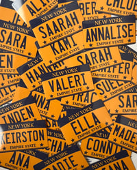 Image 1 of Custom Name License Plate Sticker